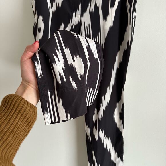 Theory Gunilla Interlace Ikat Silk Pants Multi 6 $355 - Picture 9 of 12